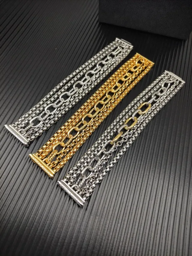 David Yurman Cable and Chain Multi-Strand Mixed-Metal Bracelet 2