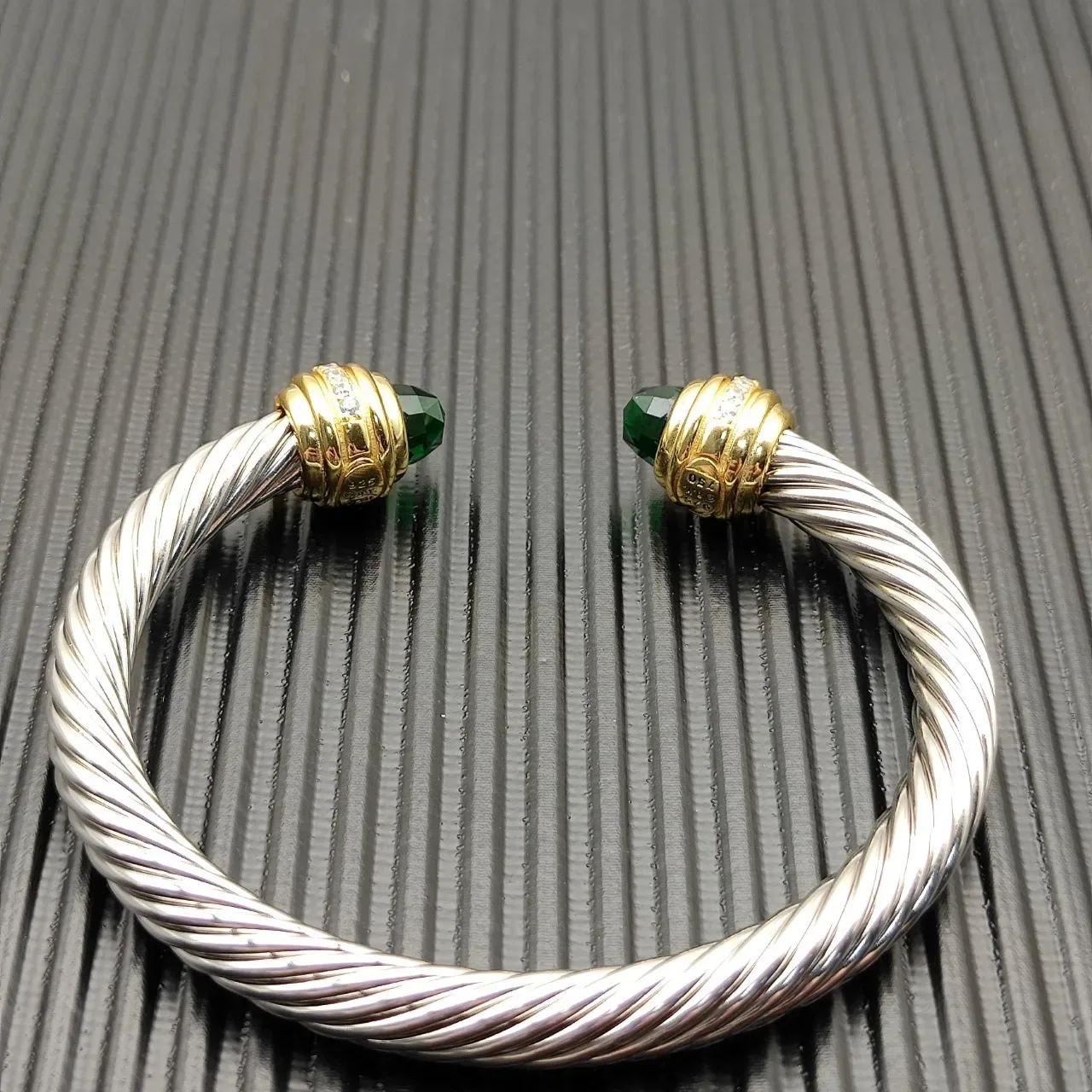 David Yurman Cable Classics Silver Gold Twisted Dual-Tone Metal Bracelet 3