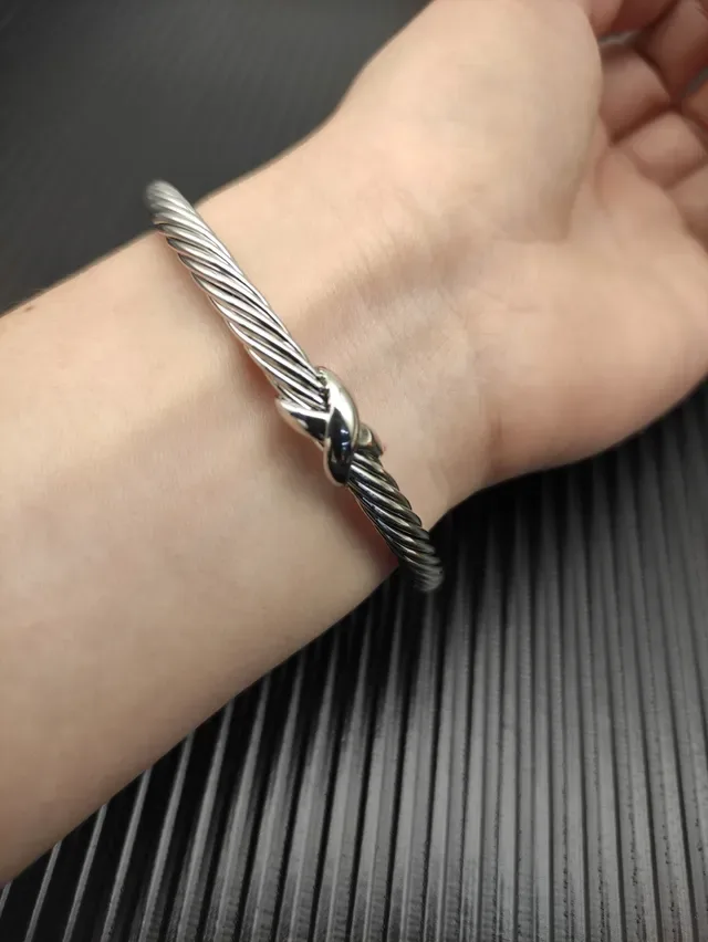 David Yurman Cable Classics Twisted Silver Knot Bracelet 6