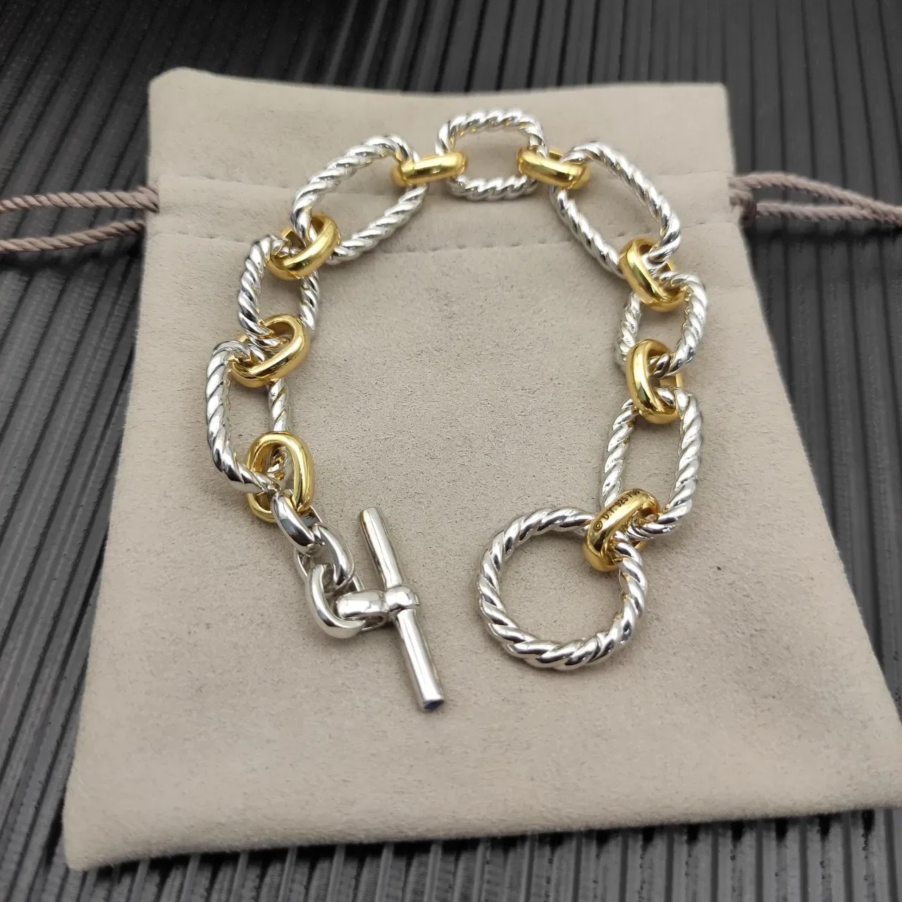 David Yurman Cable Collectibles Two-Tone Twisted Rope Bracelet 4