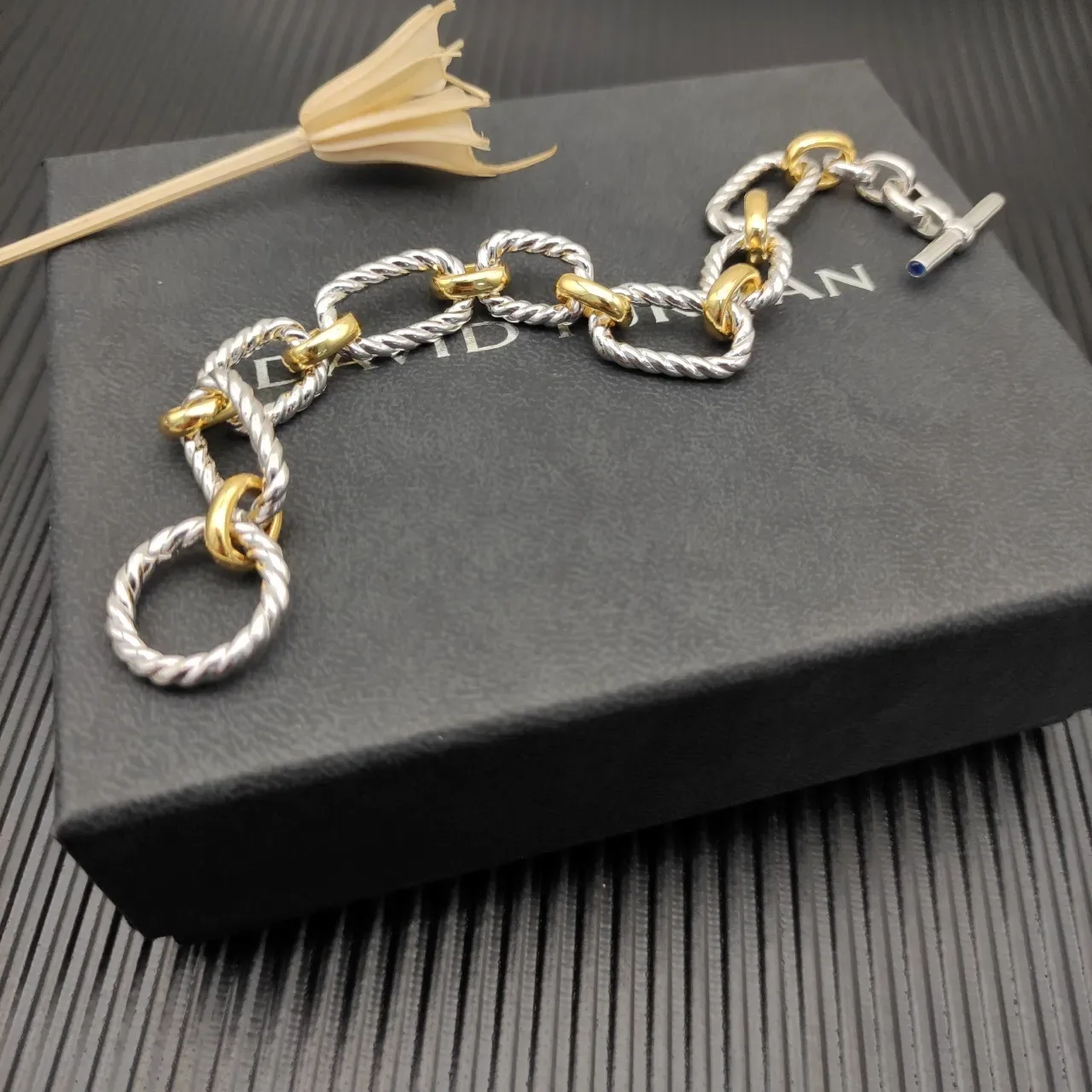 David Yurman Cable Collectibles Two-Tone Twisted Rope Bracelet 8