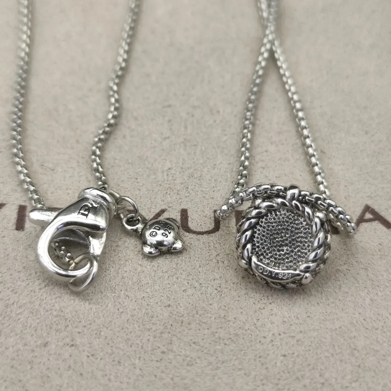 David Yurman Cable Collection Black Faceted Stone Necklace 3