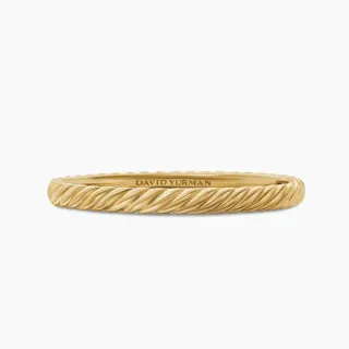 David Yurman Coleção Cable Twisted Rope Pulseira de Ouro