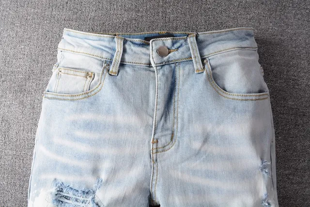 Distressed Bleach-Splatter Slim-Fit Ripped Jeans 10