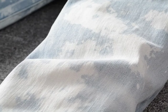 Distressed Bleach-Splatter Slim-Fit Ripped Jeans 15