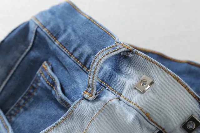 Distressed Ombre Wash Zip-Pocket Moto Panel Jeans 12