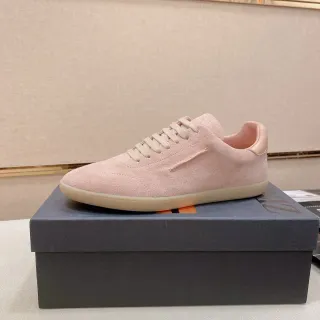 Dusty Pink Suede Minimalist Low-Top Lifestyle Sneakers