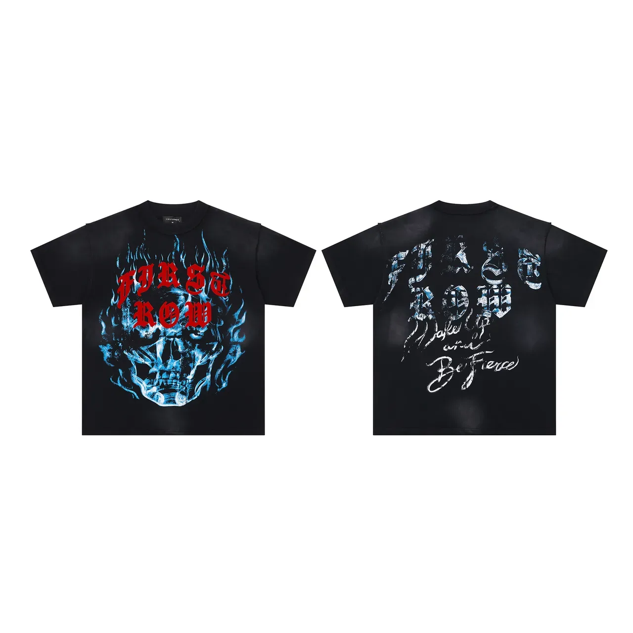 FIRST ROWS Graphic-Print Flame Skull T-Shirt 2