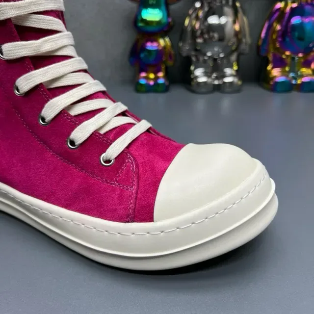 Fuchsia Suede High-Top Platform Sneakers 3