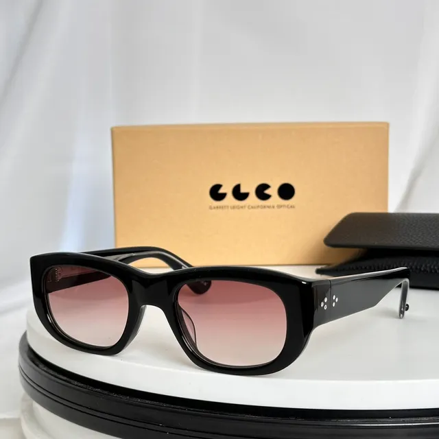 Garrett Leight California Optical Black Rectangular Sunglasses 7