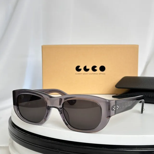 Garrett Leight California Optical Black Rectangular Sunglasses 9