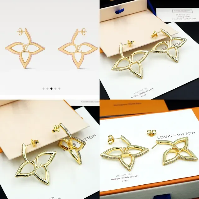 Geometric Pavé Gold-Tone Leaf Motif Earring 15