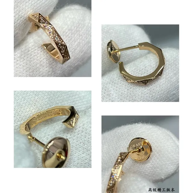 Gold and Silver Geometric Faceted Hoop Earrings 5
