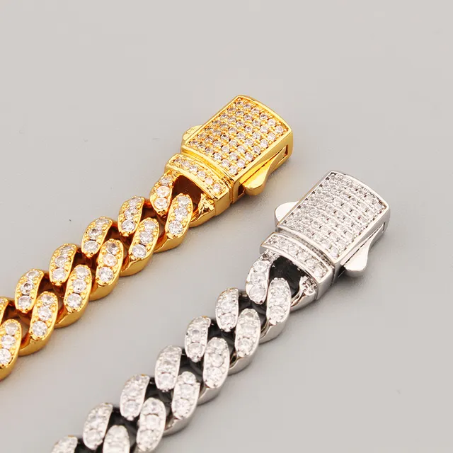 Gold and Silver Tone Pave-Set Double Panther Head Curb Chain Bracelets 4