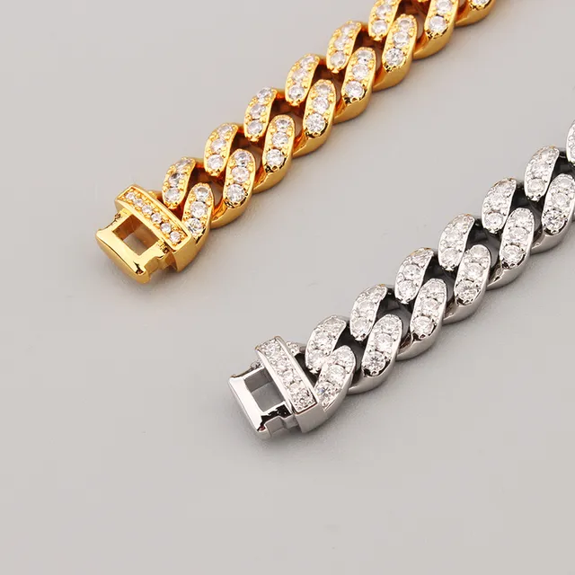 Gold and Silver Tone Pave-Set Double Panther Head Curb Chain Bracelets 5
