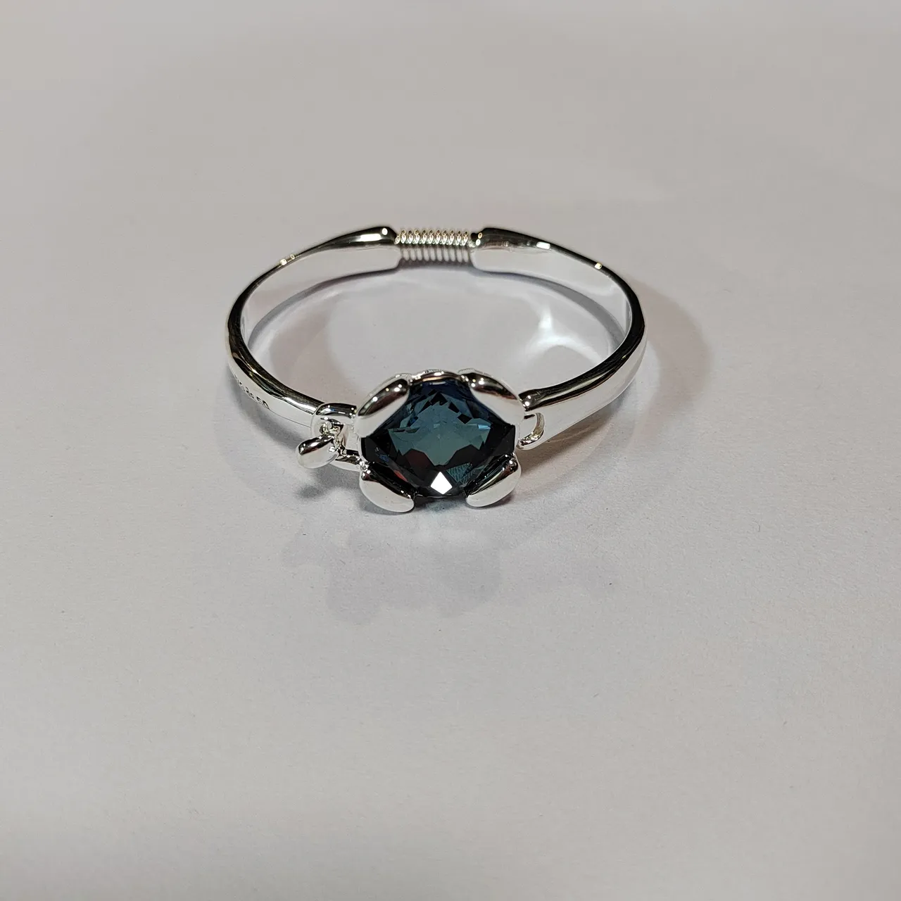 Gold and Silver Tone Teardrop Stone Open-Cuff Bracelets 9