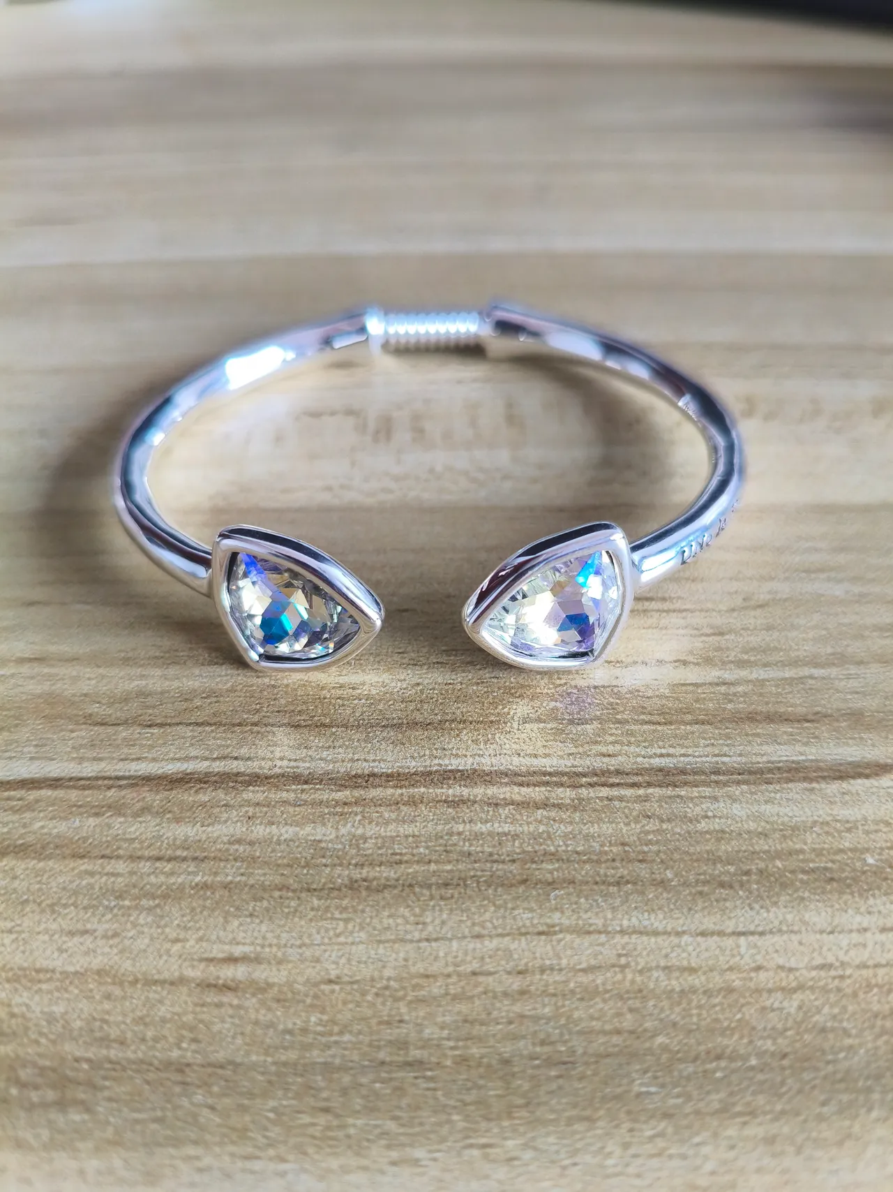 Gold and Silver Tone Teardrop Stone Open-Cuff Bracelets 14