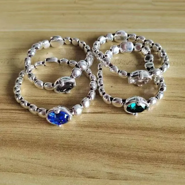 Gold and Silver Tone Teardrop Stone Open-Cuff Bracelets 22