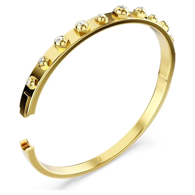 Gold Curb Chain Hexagonal Bezel-Set Stone Bracelet 5