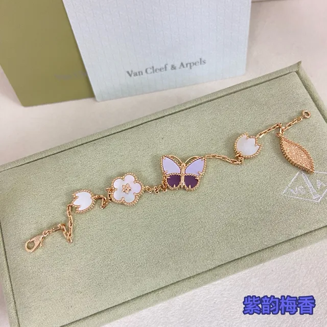 Gold Multicolor Chain Butterfly Pendant Necklace 5