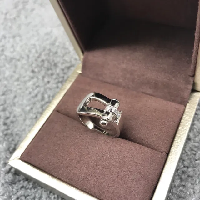Gold Silver Buckle-Inspired Metallic Ring 4
