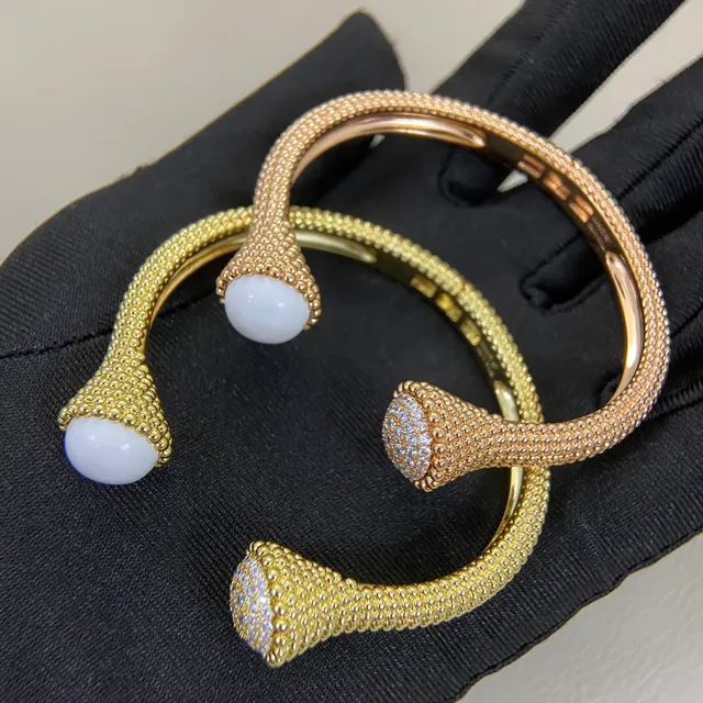 Gold Silver Open-Cuff Bangles Textured Mesh Bands Bracelet 7