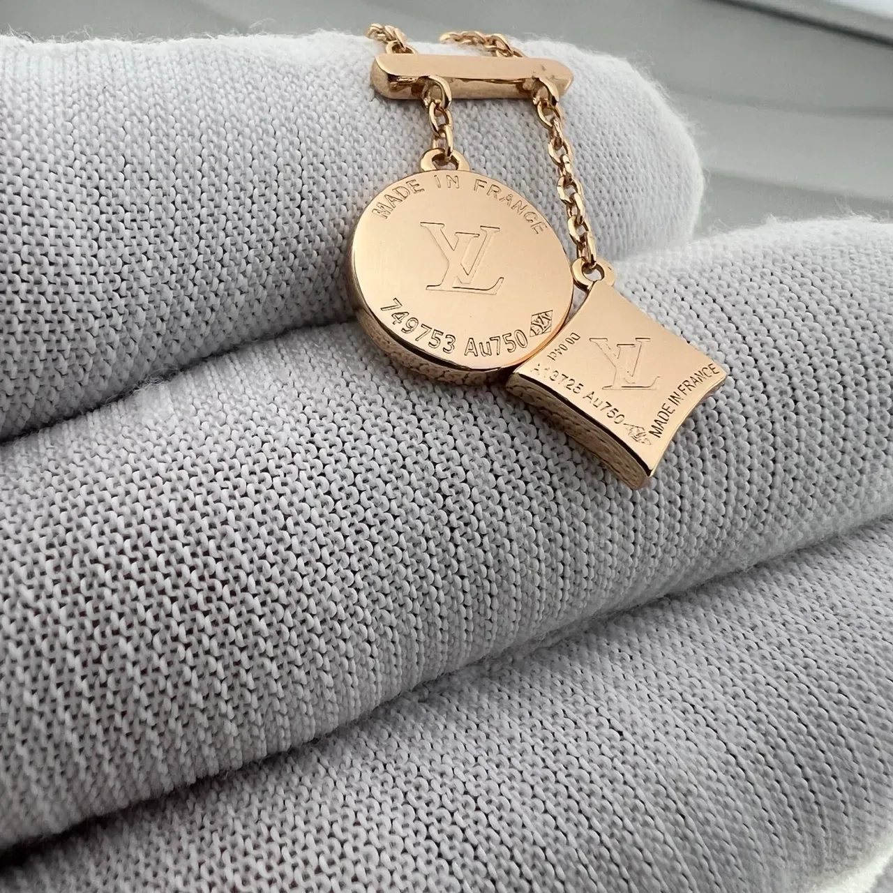 Gold Silver Pavé-Set Floral And Diamond-Shaped Pendants Bar-Link Connector Detail Necklace 2