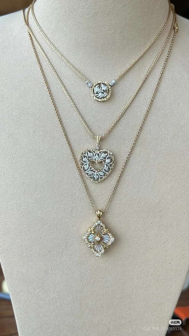 Gold Silver Rope Chain Two-Tone Metal Necklace 6