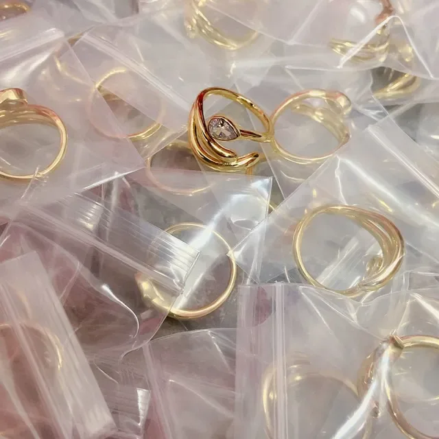 Gold-Tone Coiled Double-Band Pear-Shaped Stone Ring 3