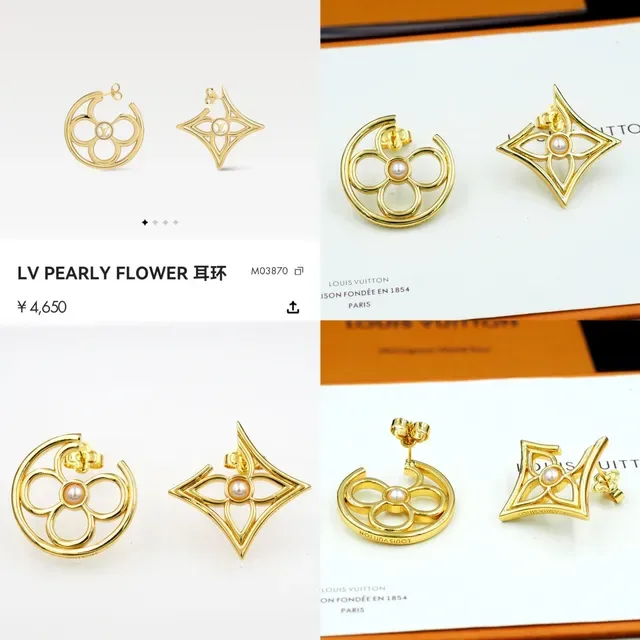 Gold-Tone Openwork Pearl-Centered Geometric Stud Earrings 12