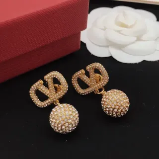 Gold-Tone Pavé Crystal Geometric Dangling Ball Earrings