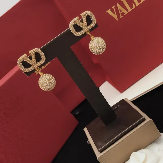Gold-Tone Pavé Crystal Geometric Dangling Ball Earrings 3