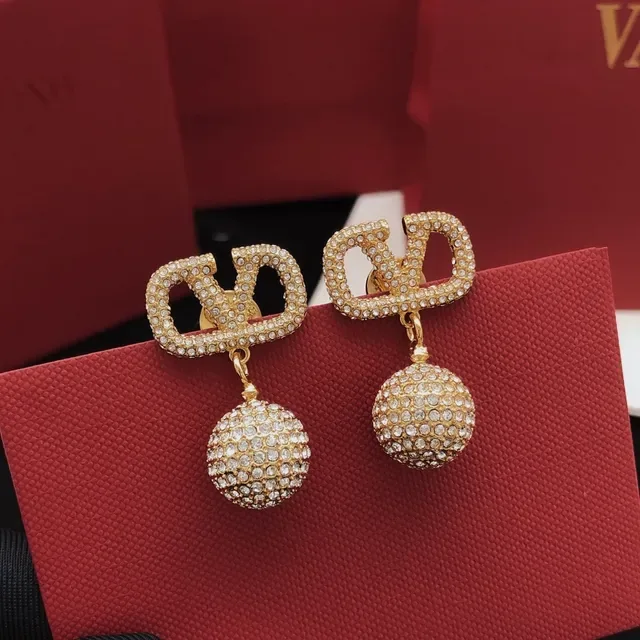 Gold-Tone Pavé Crystal Geometric Dangling Ball Earrings 5
