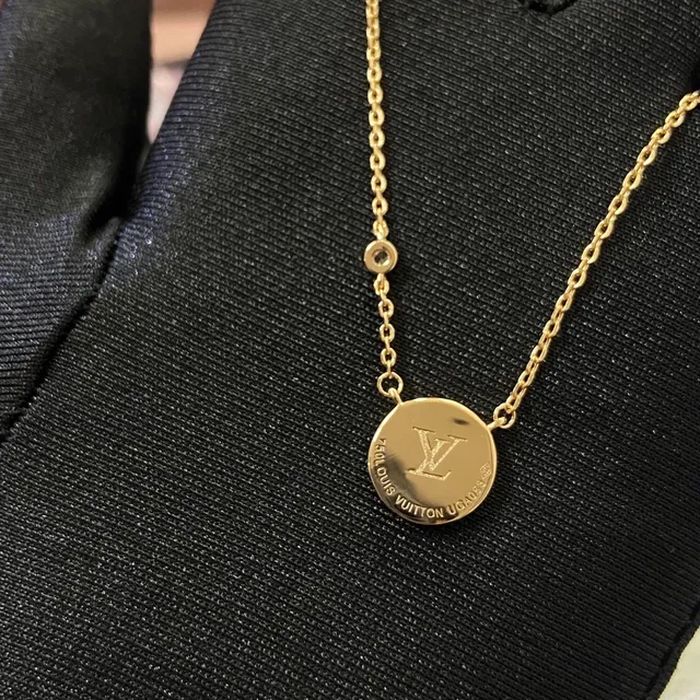 Gold-Tone Pavé Four-Petal Flower Pendant Necklace 3