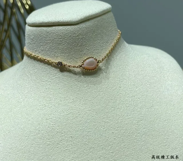 Gold-Tone Twisted Chain Teardrop Stone Bracelet 5