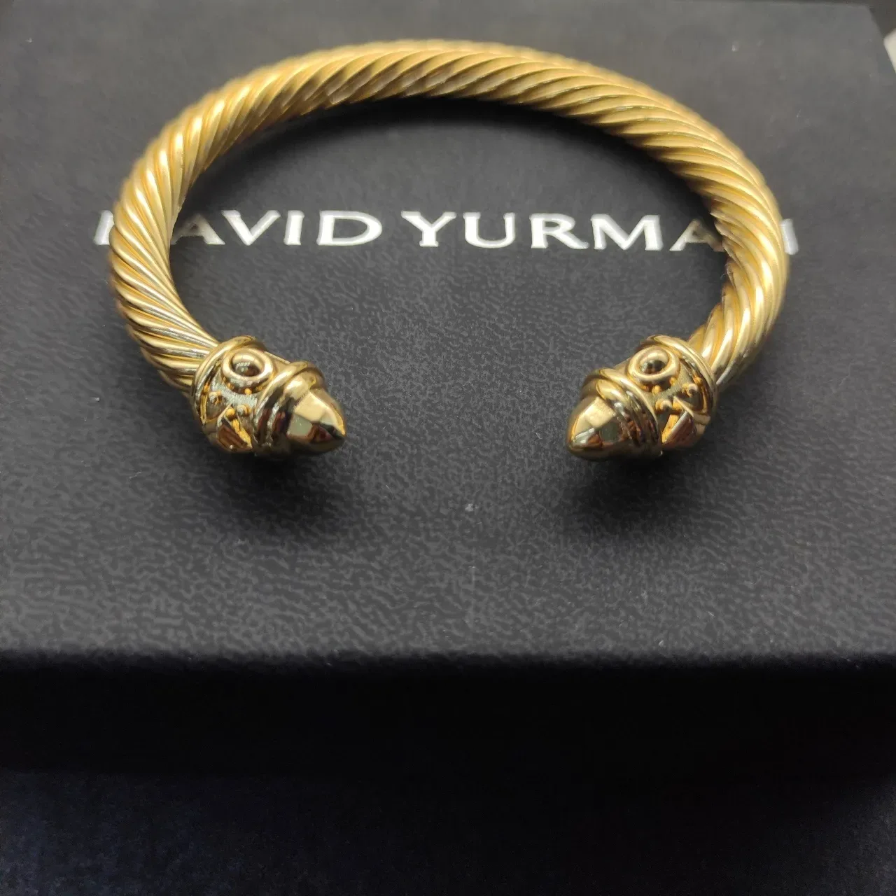 Gold-Toned Twisted Rope Cabled Open Bangle Jewelry 9