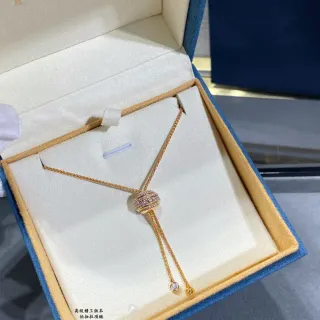 Collier de chaîne dorée blanche avec sphères Pavé-Set