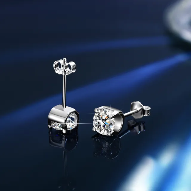 GRA Moissanite Cushion-Cut Halo Ring Set Silver Tone Rings 3