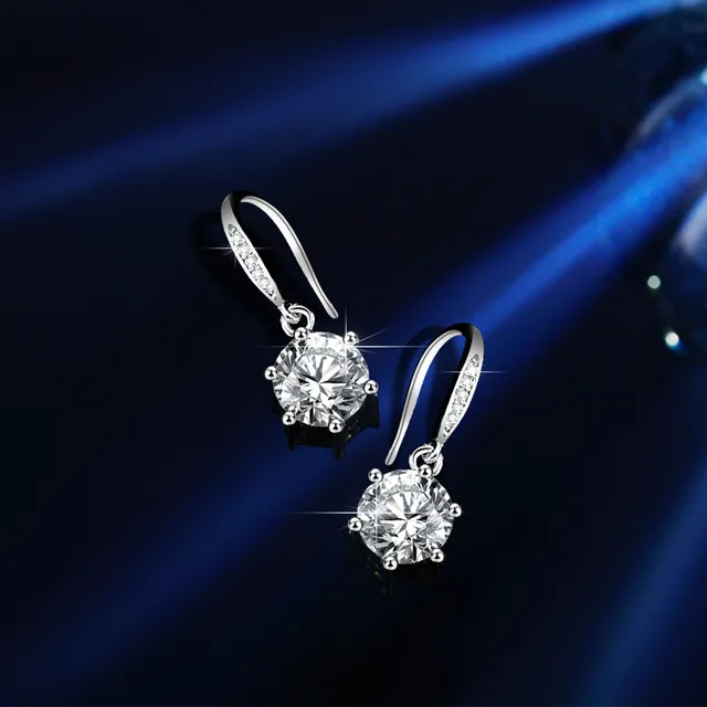 GRA Moissanite Cushion-Cut Halo Ring Set Silver Tone Rings 9