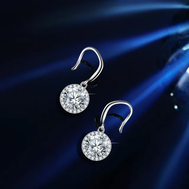 GRA Moissanite Cushion-Cut Halo Ring Set Silver Tone Rings 15