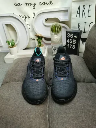 Gradient Gray Navy Blue Knit Mesh Lace-Up Lifestyle Sneakers 20