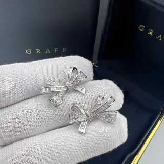 Graff Bow Pavé Diamond Earrings