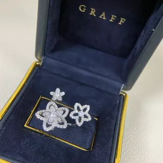 Graff Flower-Shaped Pavé Diamond Earrings
