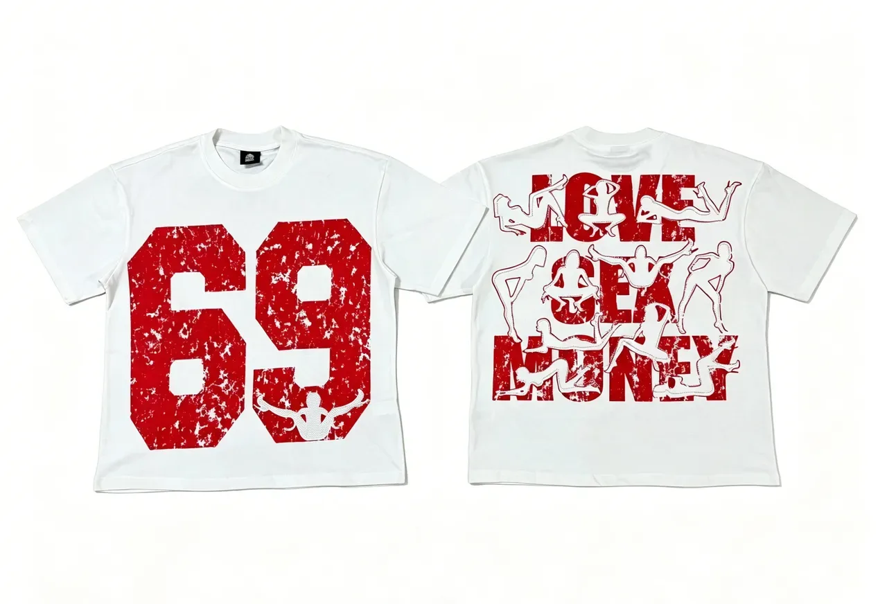 Graphic Print Distressed Typography Silhouette Overlay T-Shirt 12