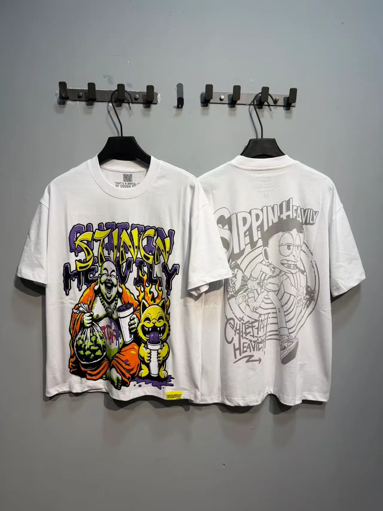Graphic Print Oversized Crew Neck T-Shirt 5