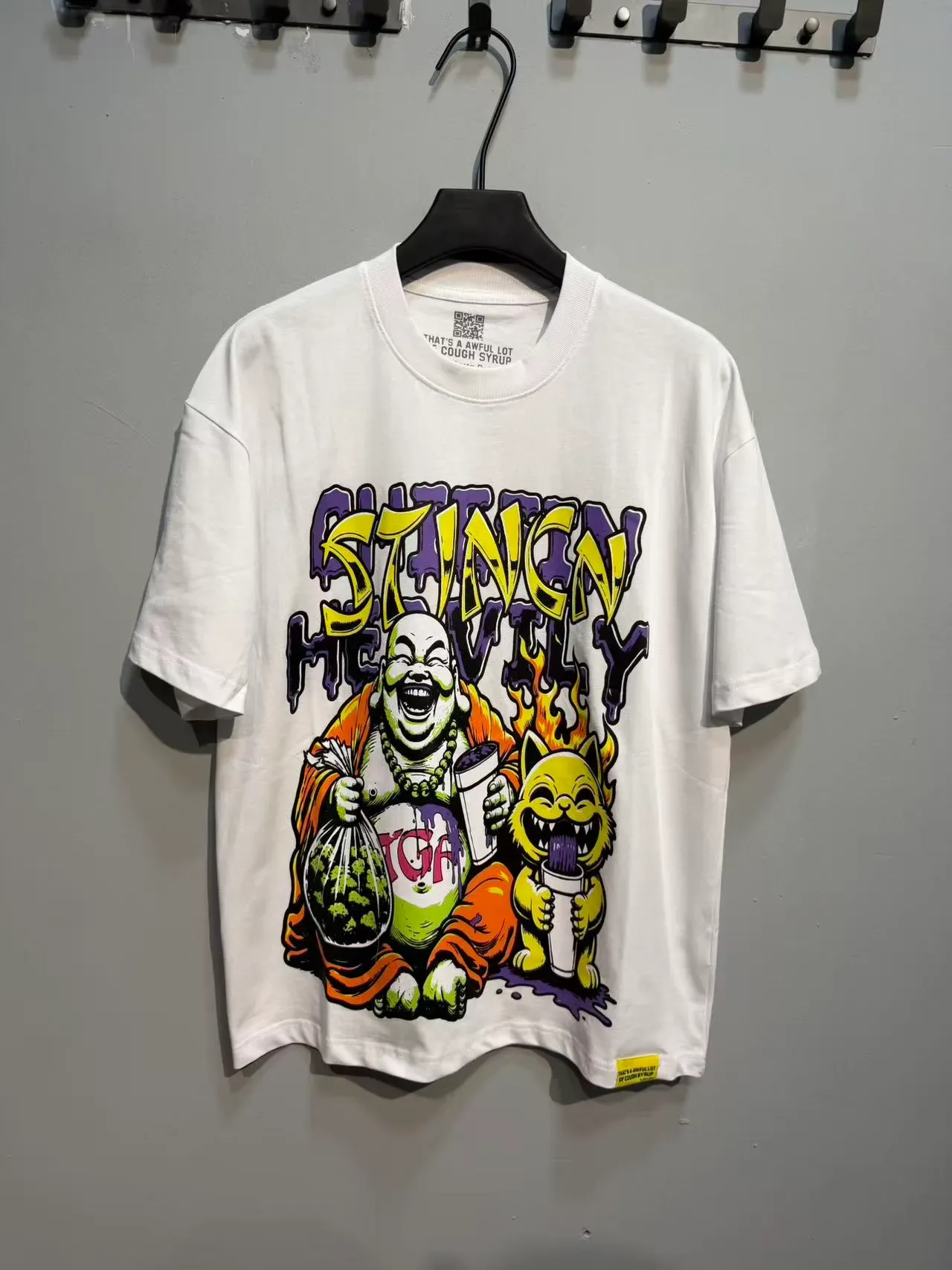 Graphic Print Oversized Crew Neck T-Shirt 6