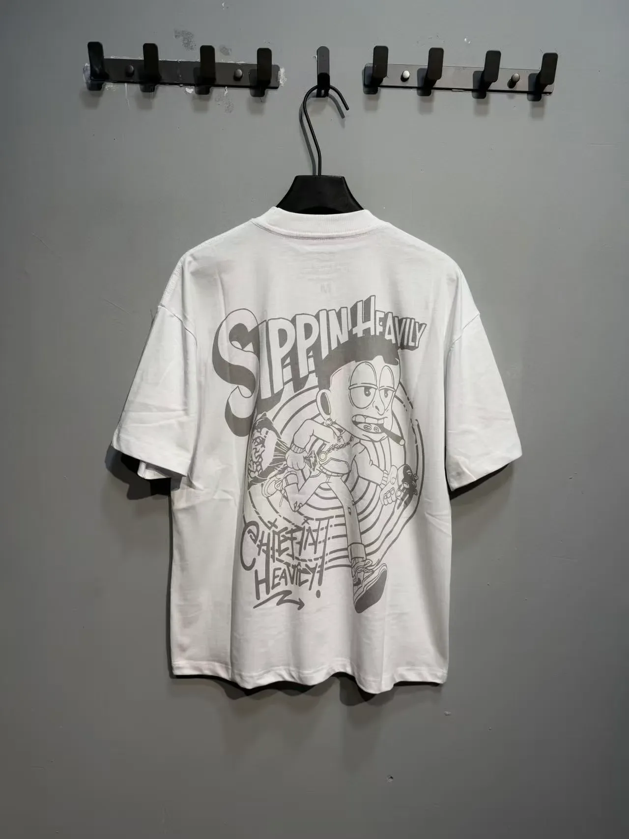 Graphic Print Oversized Crew Neck T-Shirt 7