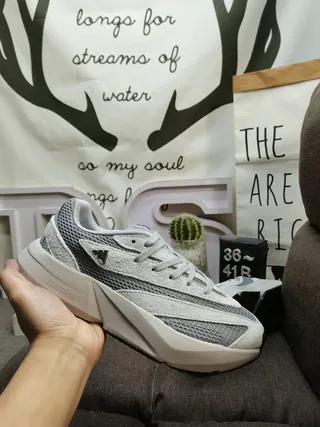 Gray and Silver Glitter Mesh Chunky Platform Sneakers 5