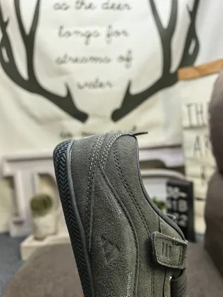 Gray Laceless Dual Hook-and-Loop Straps Sneakers 3
