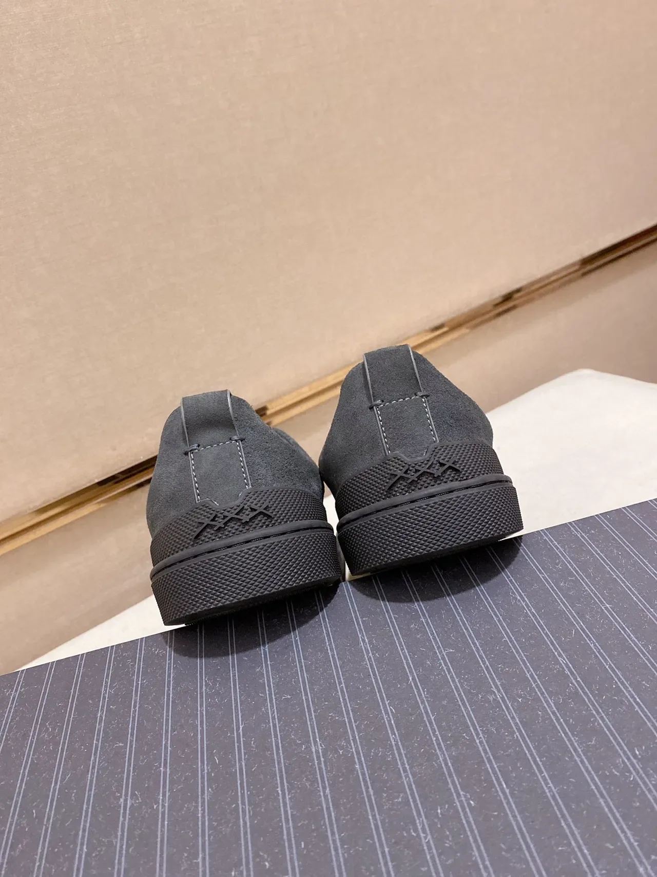 Gray Suede Slip-On Sneaker 3